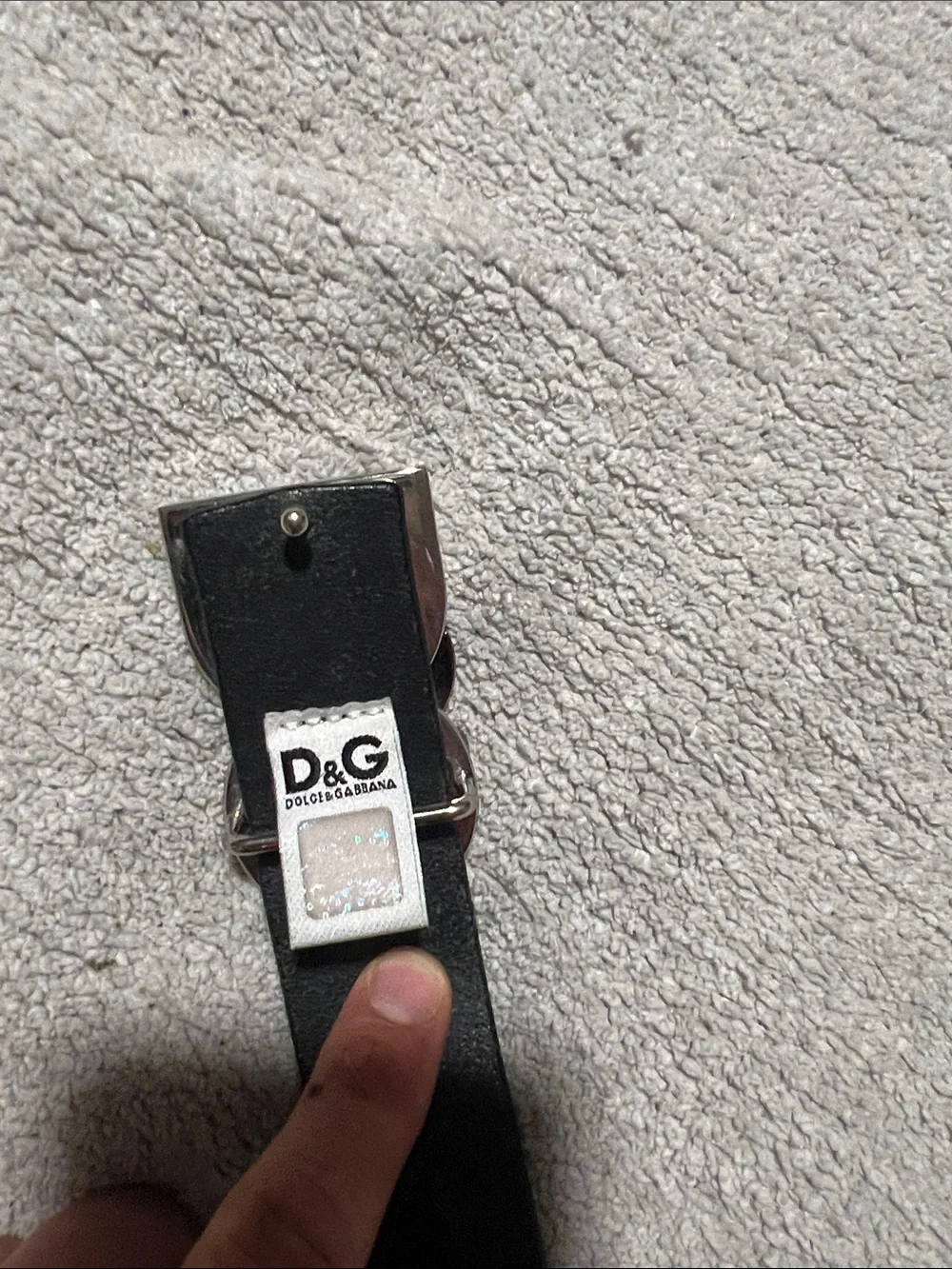 D&G Men's Leather Belts in Black and Brown with D&G Logo Buckles